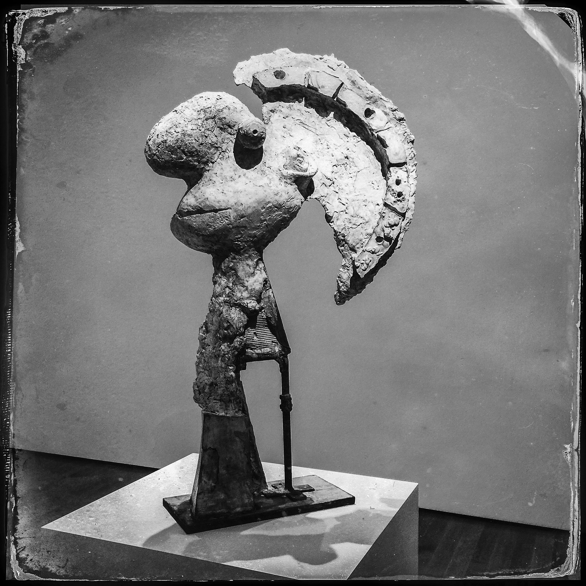 Hipstamatic 302 sample photo. Picasso sculpture on display photography