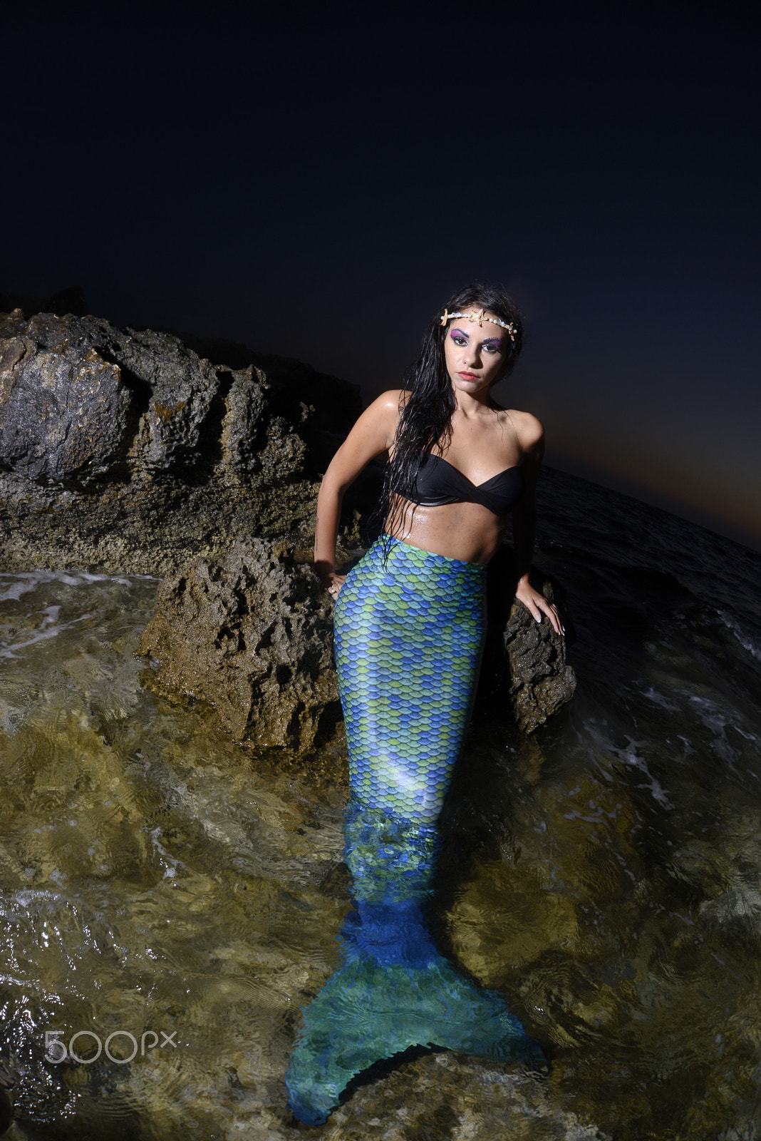 Nikon D800E + Sigma 15mm F2.8 EX DG Diagonal Fisheye sample photo. Ocean mermaid photography