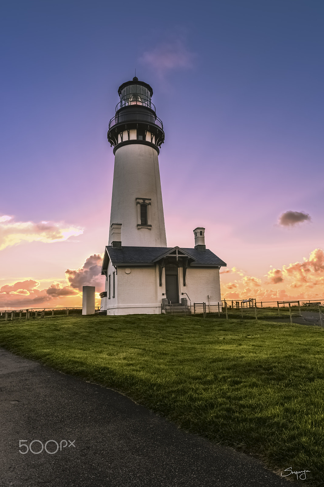 Samyang 12mm F2.8 ED AS NCS Fisheye sample photo. Sunset at a lighthouse photography