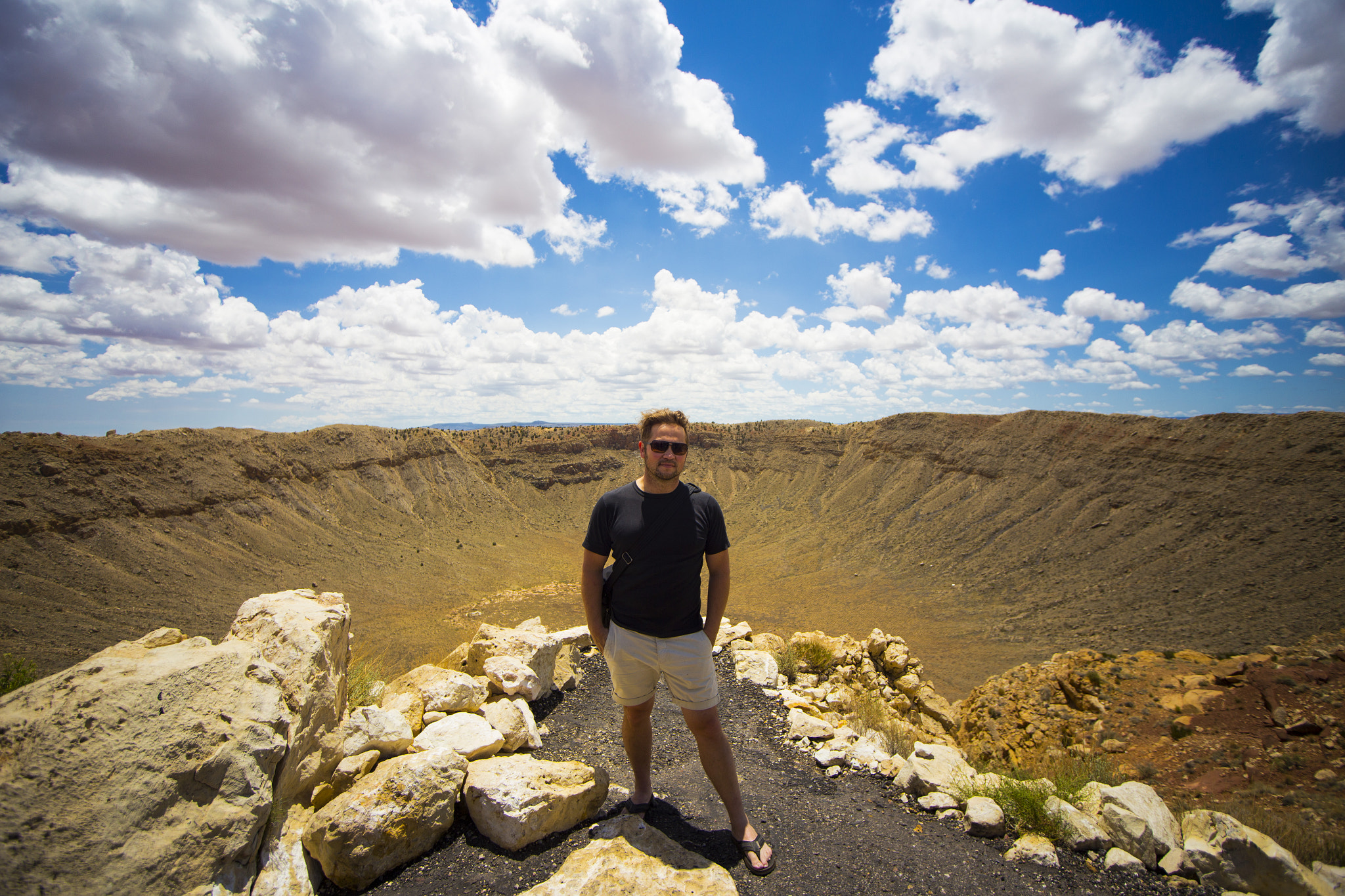 Canon EOS 6D + Sigma 15-30mm f/3.5-4.5 EX DG Aspherical sample photo. Meteor crater near winslow, arizona photography