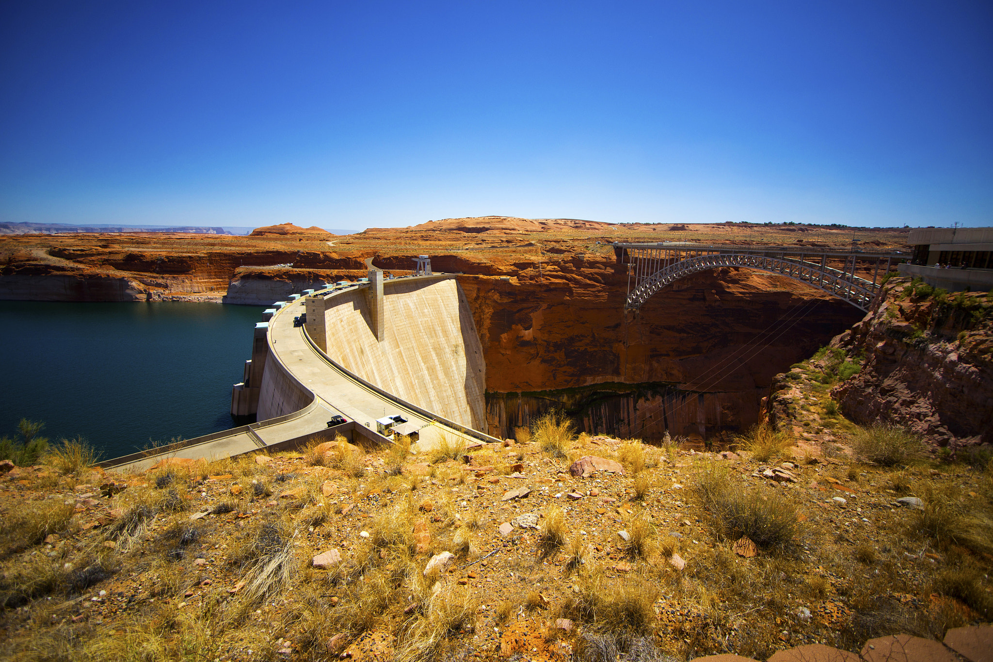 Canon EOS 6D + Sigma 15-30mm f/3.5-4.5 EX DG Aspherical sample photo. Glen canyon dam photography