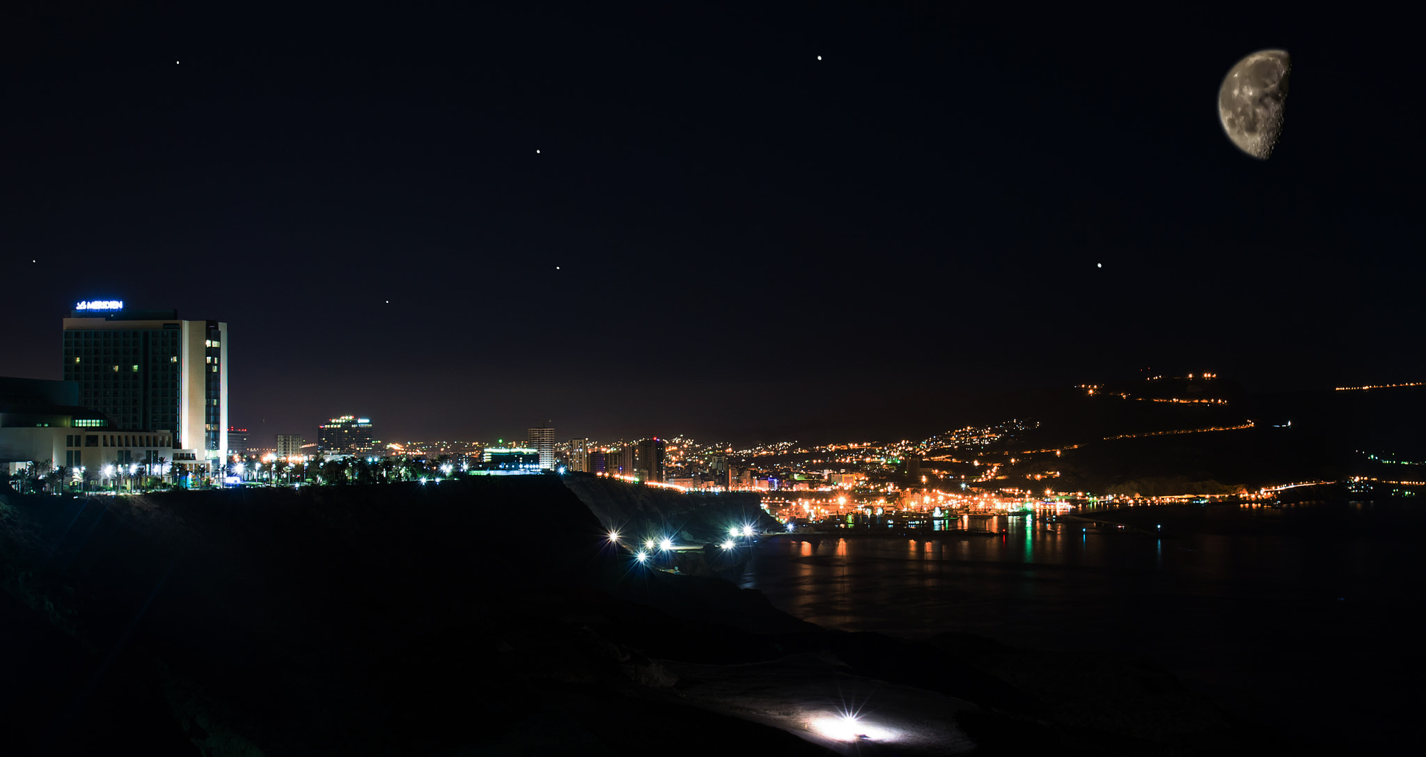Sony SLT-A55 (SLT-A55V) sample photo. Night view from oran photography