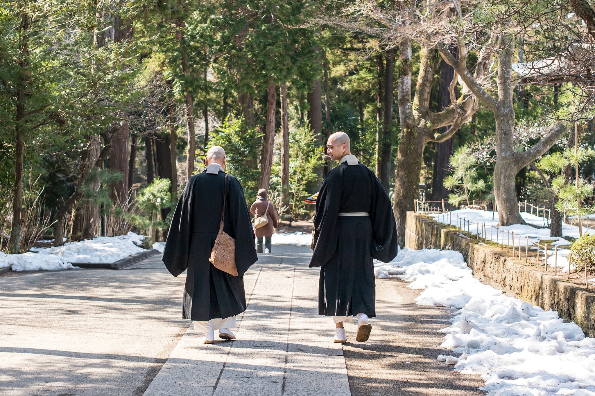 Panasonic Lumix DMC-G5 + Olympus M.Zuiko Digital 45mm F1.8 sample photo. The two monks photography