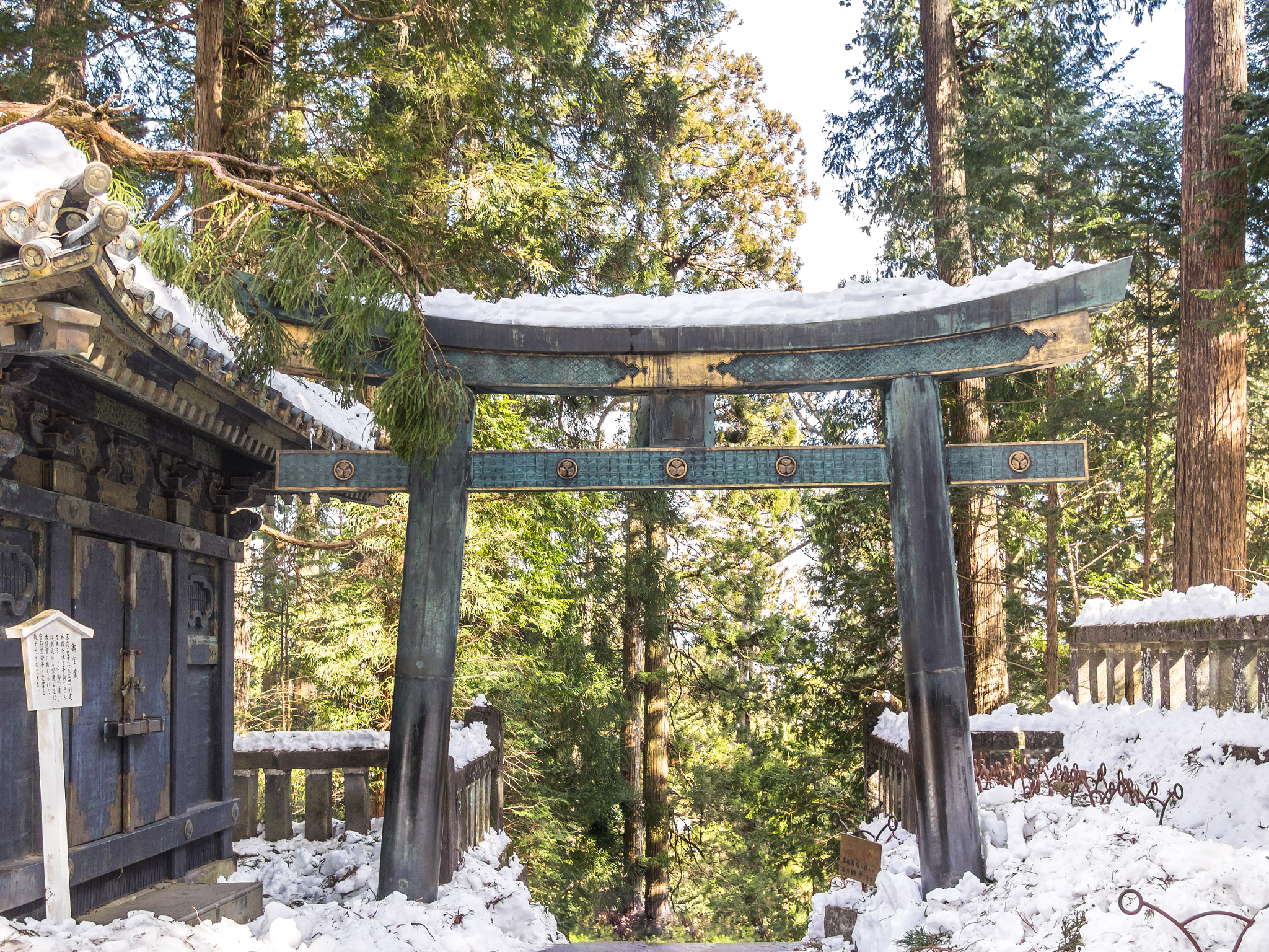 Olympus OM-D E-M1 + Panasonic Lumix G 20mm F1.7 ASPH sample photo. Torii gate in toshogu shrine, nikko photography