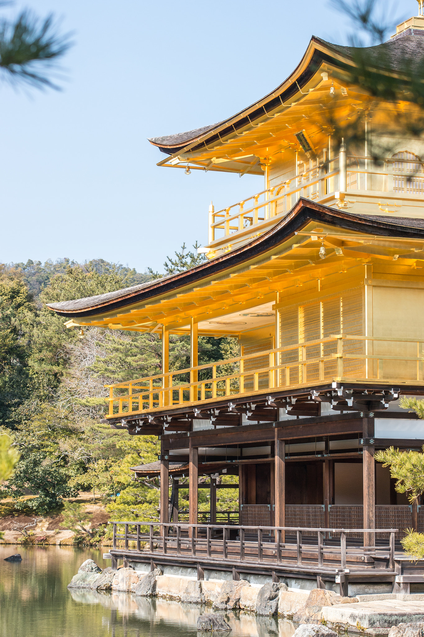 Panasonic Lumix DMC-G5 + Olympus M.Zuiko Digital 45mm F1.8 sample photo. The kinkaku-ji golden temple photography