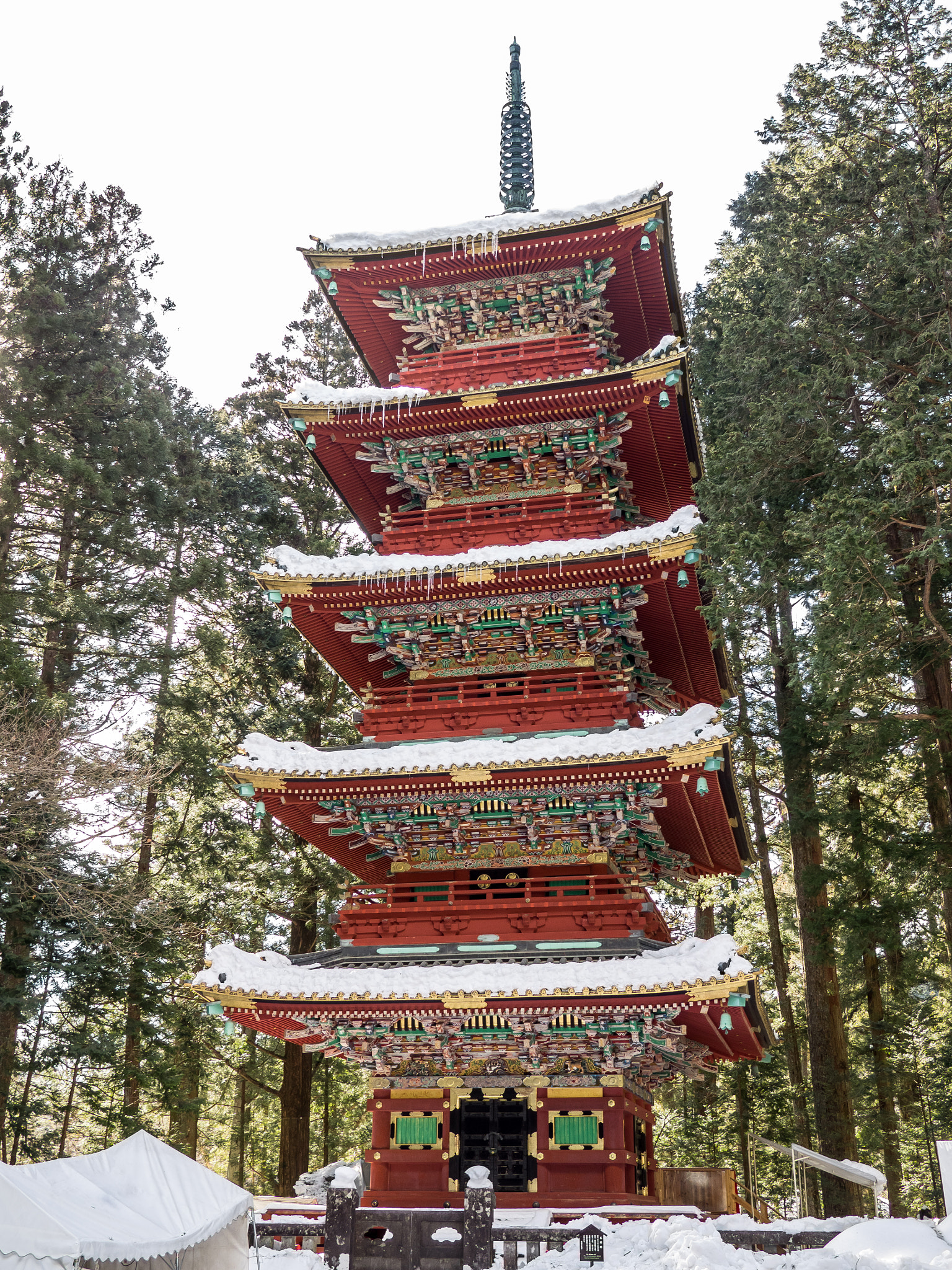 Olympus OM-D E-M1 + Panasonic Lumix G 20mm F1.7 ASPH sample photo. Pagoda at toshogu shrine, nikko photography