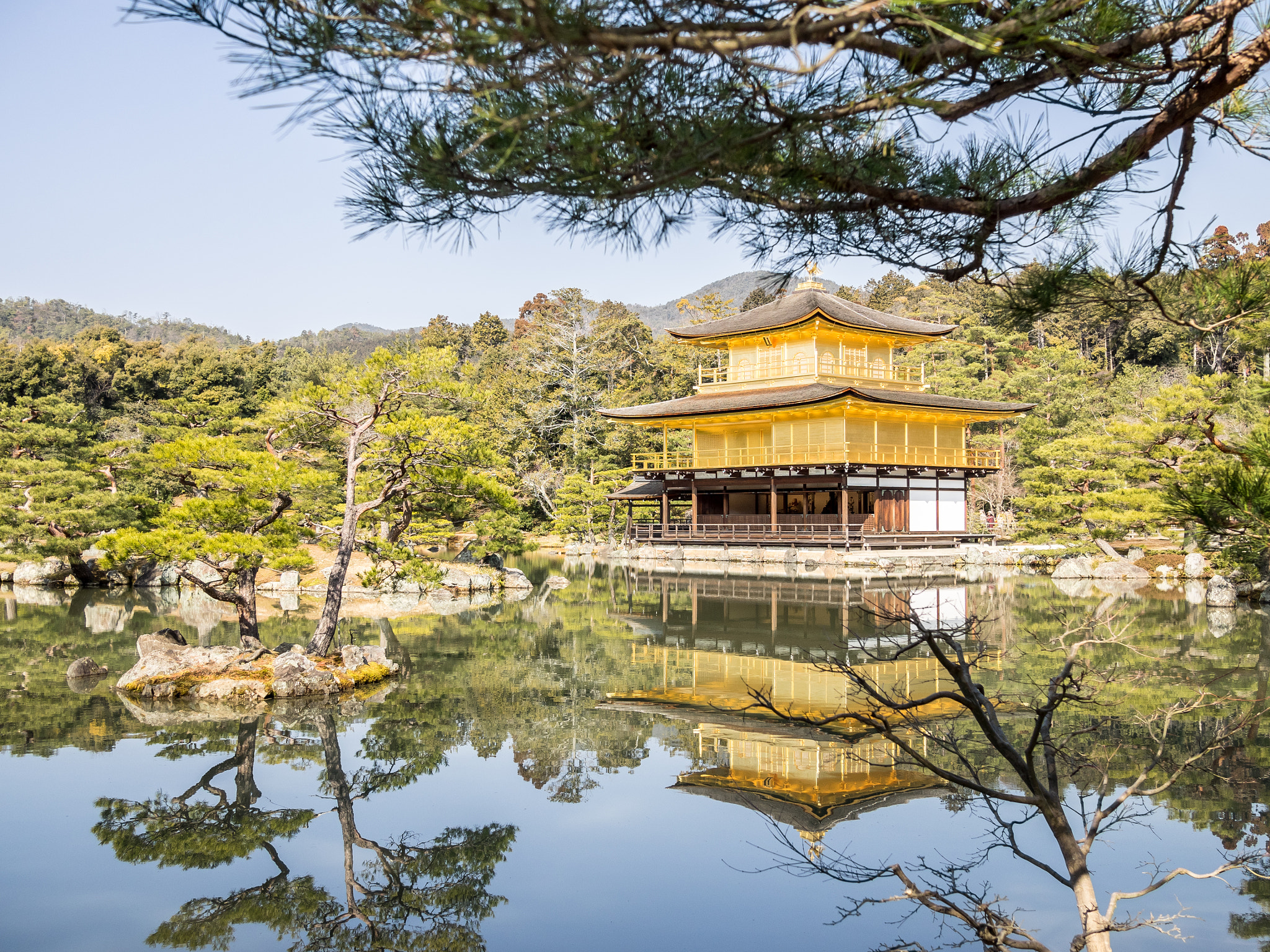 Olympus OM-D E-M1 + Panasonic Lumix G 20mm F1.7 ASPH sample photo. The kinkaku-ji golden temple photography