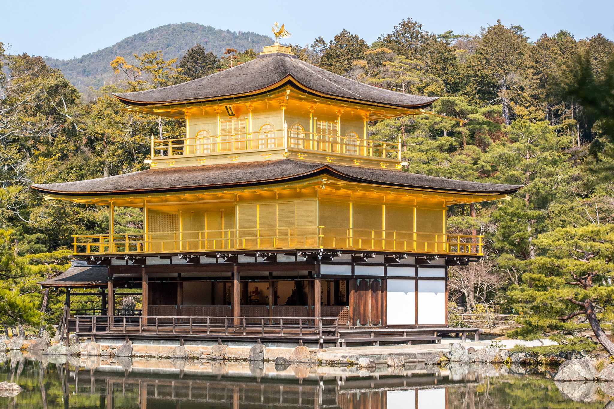 Panasonic Lumix DMC-G5 + Olympus M.Zuiko Digital 45mm F1.8 sample photo. The kinkaku-ji golden temple photography