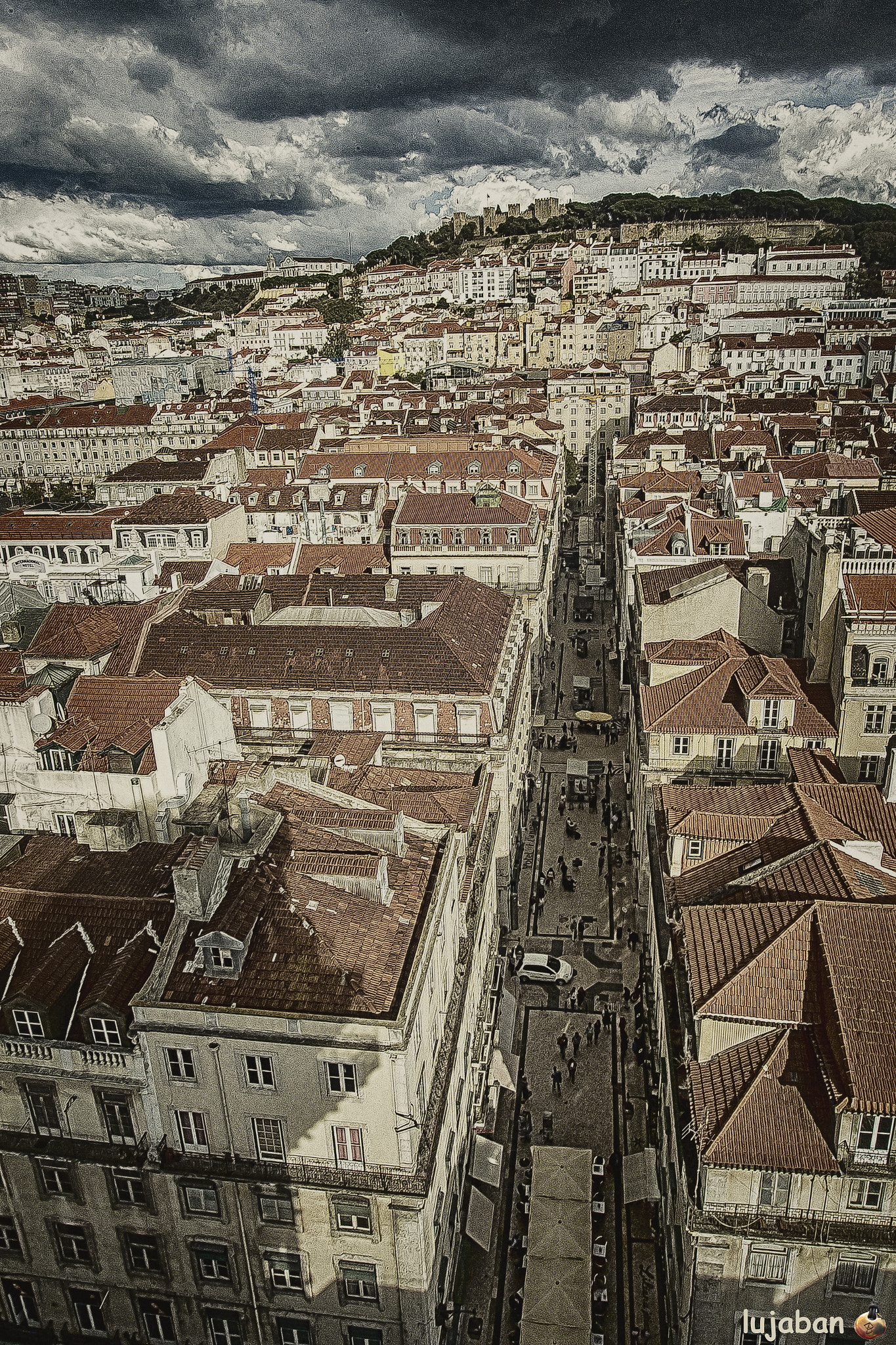 Sigma 17-35mm f/2.8-4 EX DG Aspherical HSM sample photo. Lisbon from the viewpoint of santa justa (lisbon portugal) photography