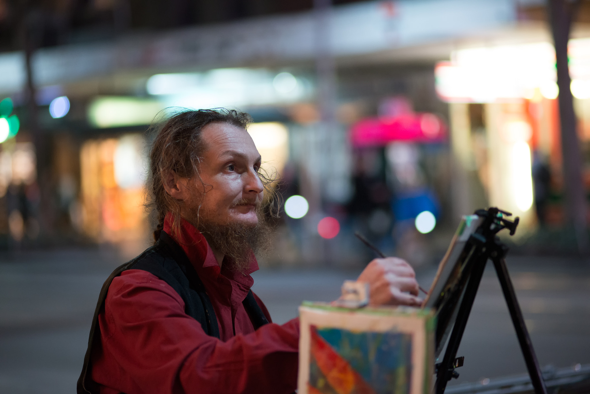 ZEISS Makro-Planar T* 100mm F2 sample photo. Street artists photography