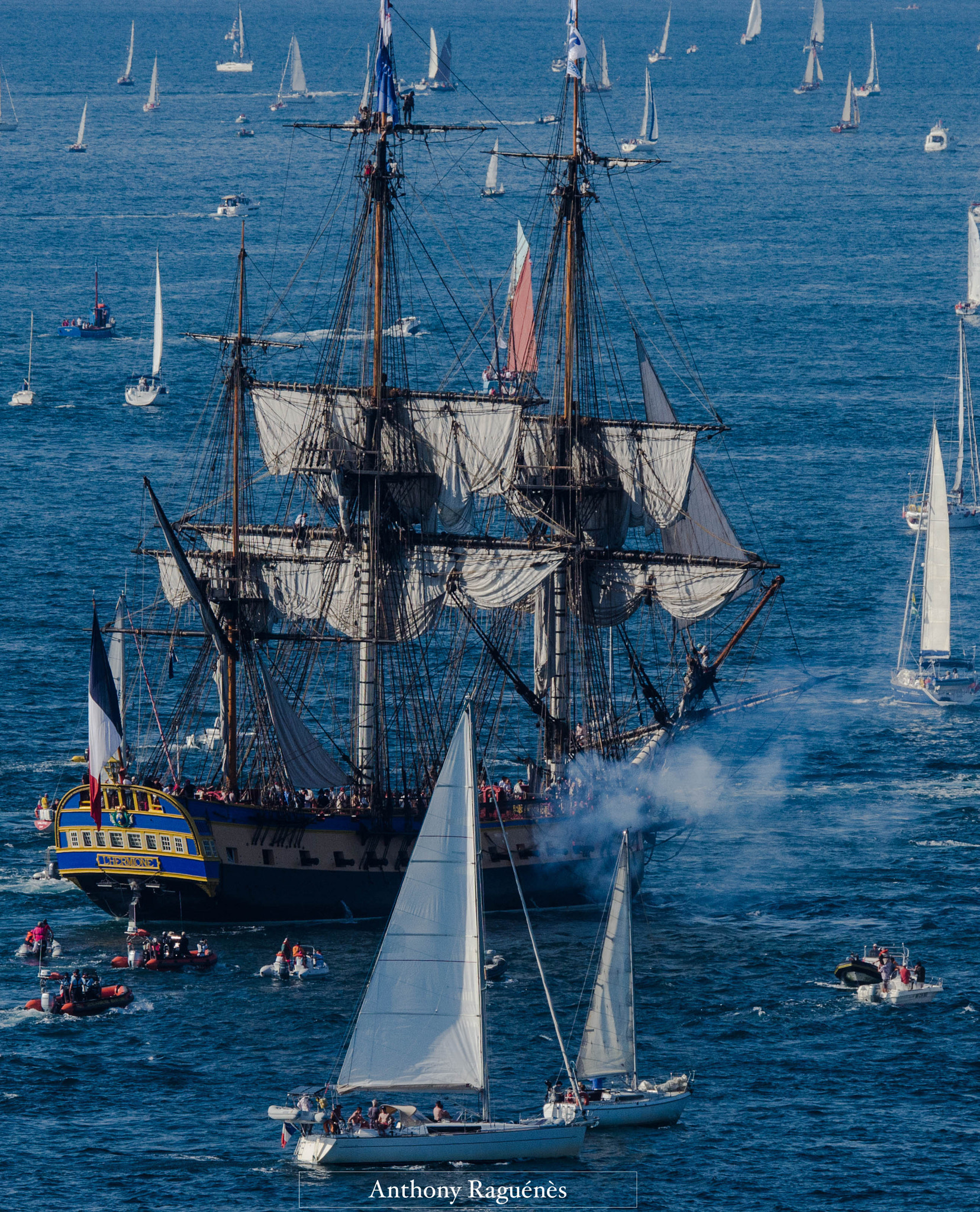 Nikon D5100 + Tamron SP 150-600mm F5-6.3 Di VC USD sample photo. Coup de canon de l'hermione photography