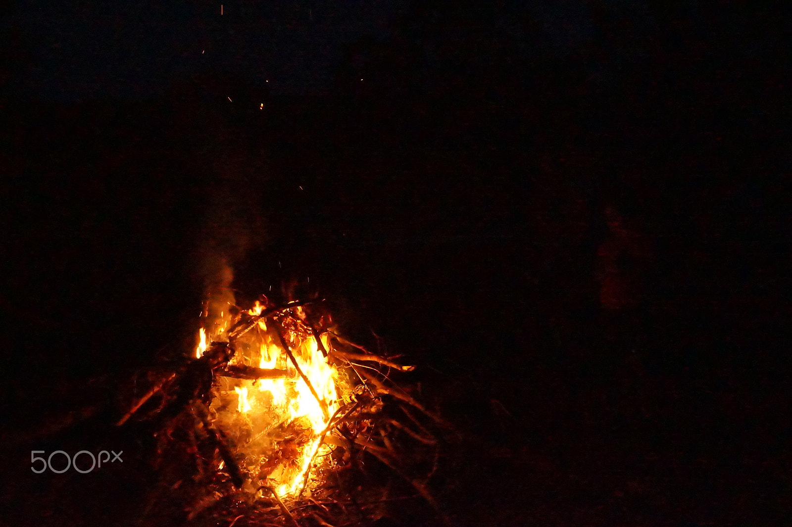 Sony E 18-50mm F4-5.6 sample photo. Camp fire stack photography