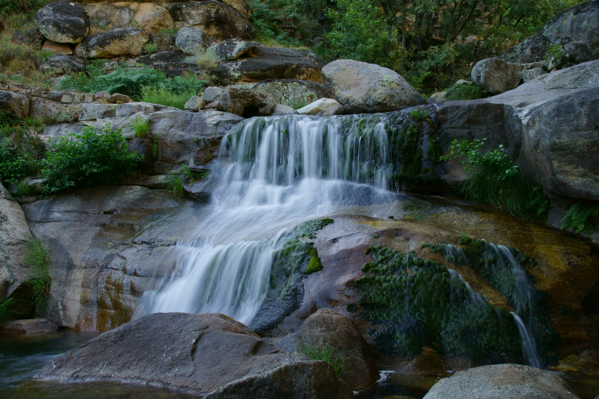 Sony DT 16-105mm F3.5-5.6 sample photo. Waterfall in the sunset. photography