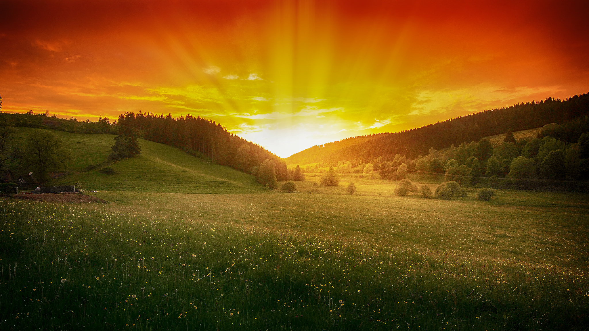 Canon EOS 60D + Sigma 12-24mm F4.5-5.6 II DG HSM sample photo. Black forest sunset photography