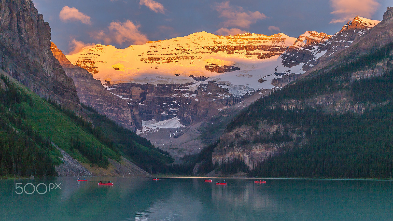 Canon EOS-1Ds Mark III sample photo. Sunrise @lake louise photography