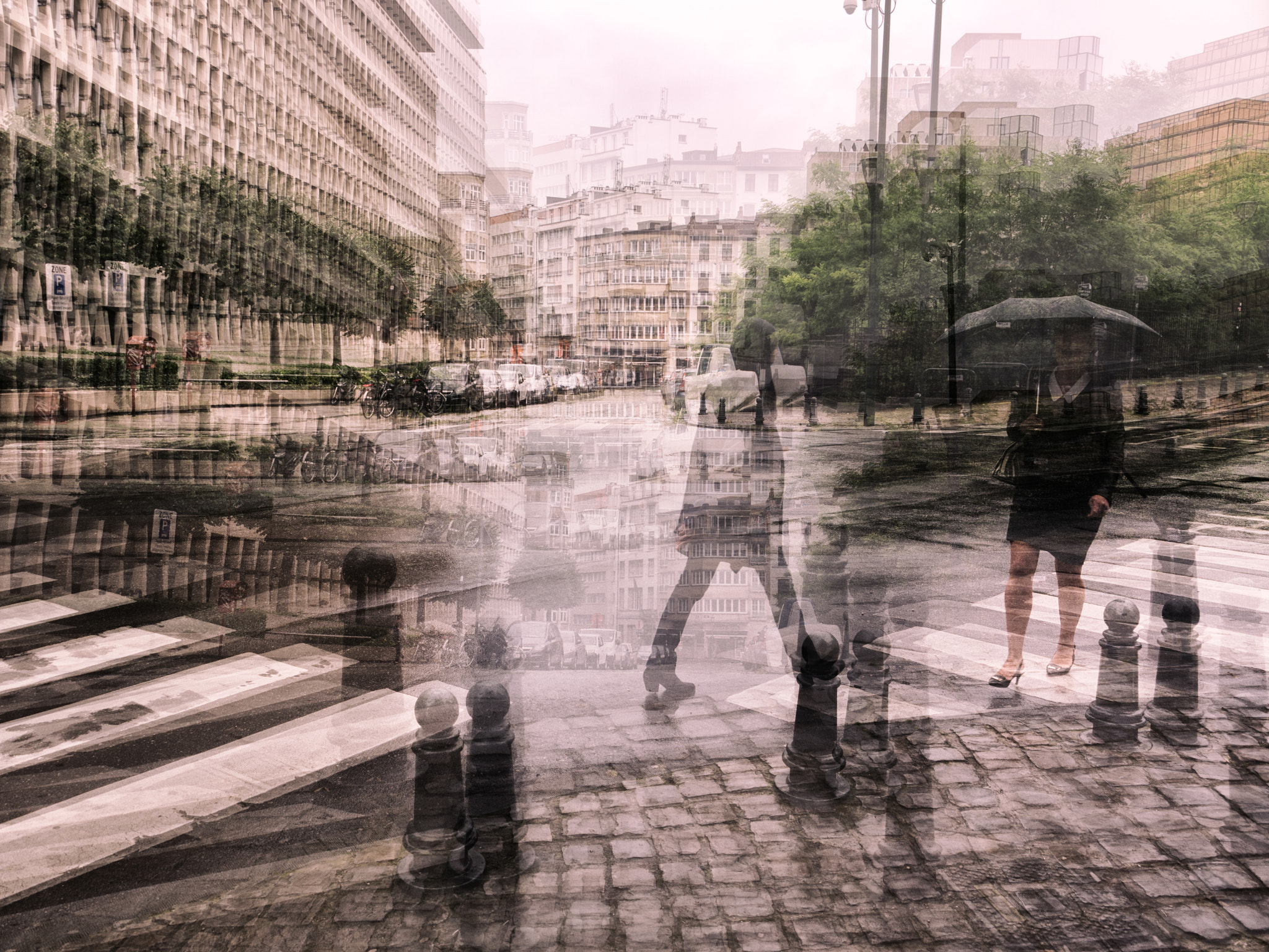 Panasonic Lumix DMC-GF3 sample photo. Rainy streets photography