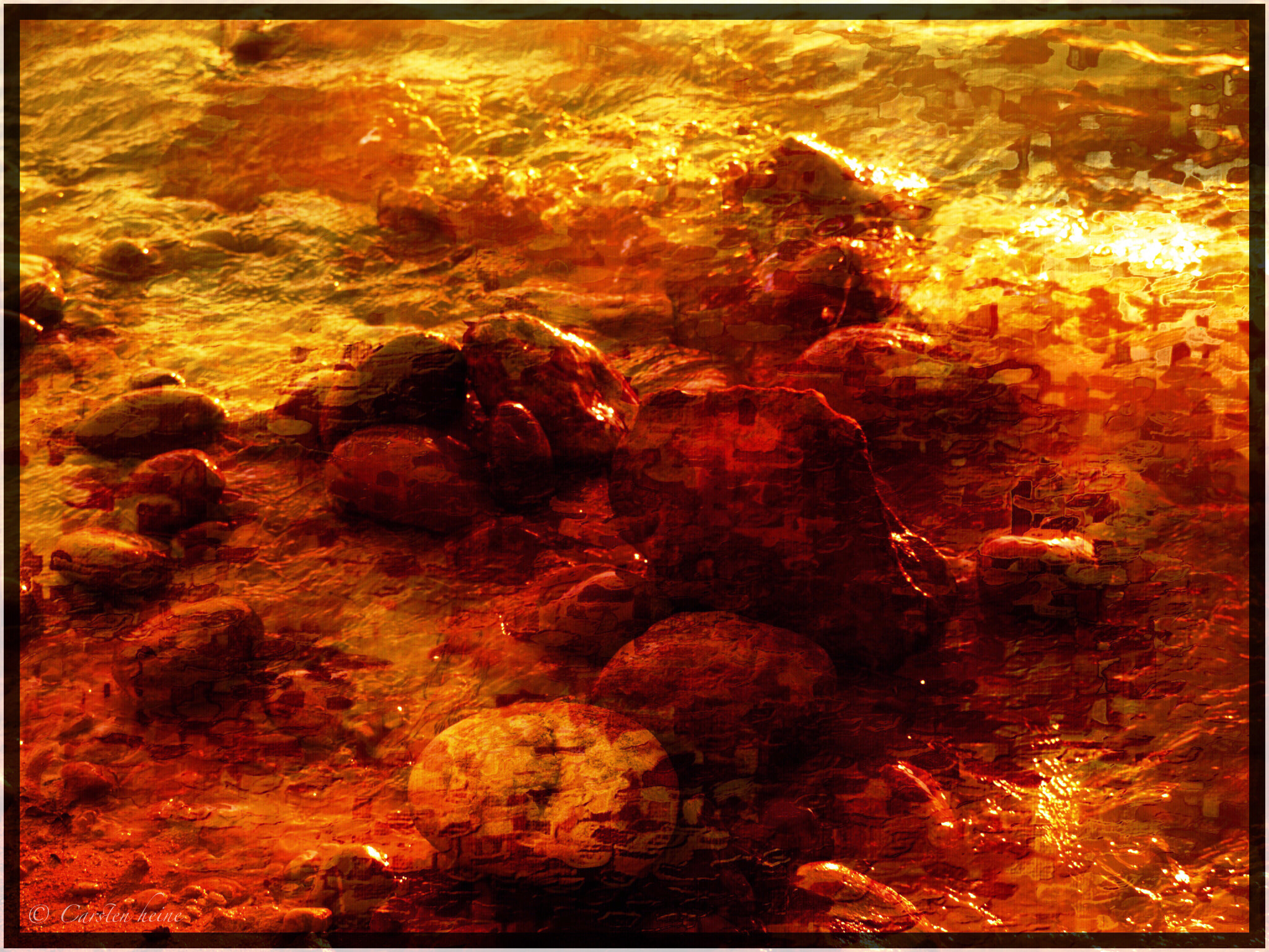 Panasonic Lumix DMC-GX7 sample photo. ...flickering hot daylight on stony water... photography