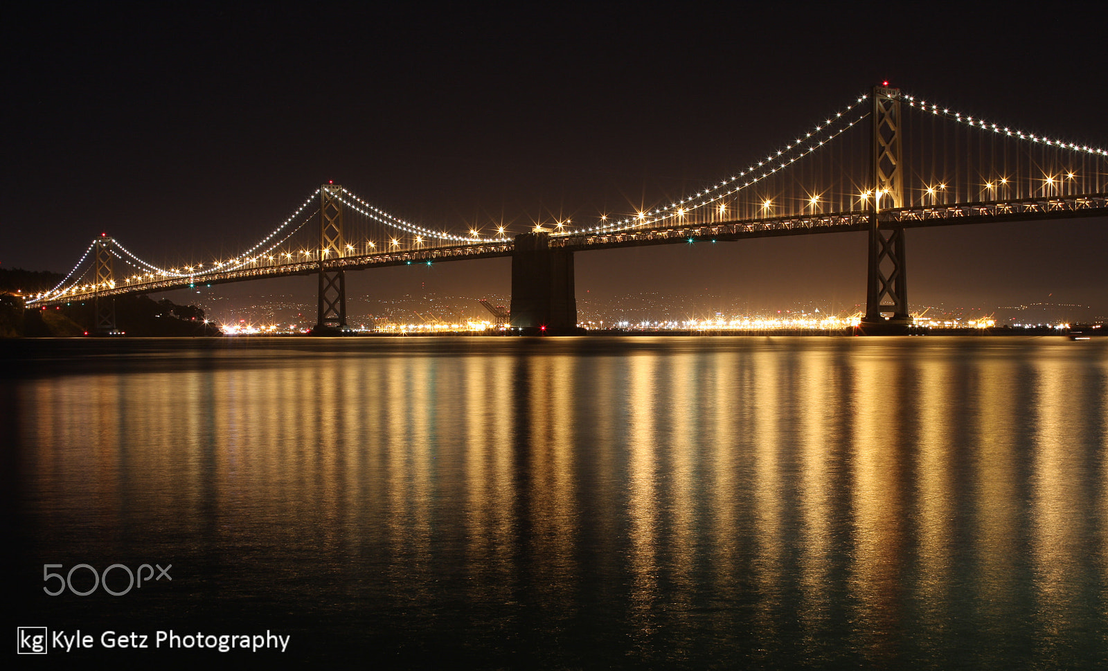 Canon EOS 40D + Sigma 30mm F1.4 EX DC HSM sample photo. Bay bridge at night photography