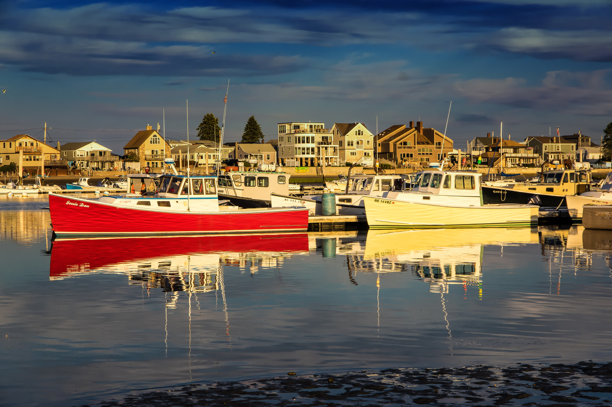 Pentax K-3 sample photo. Sunset on the boats of maine photography