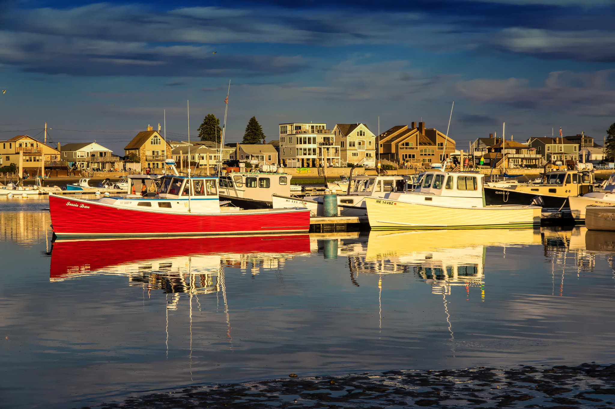 Pentax K-3 sample photo. Sunset on the boats of maine photography