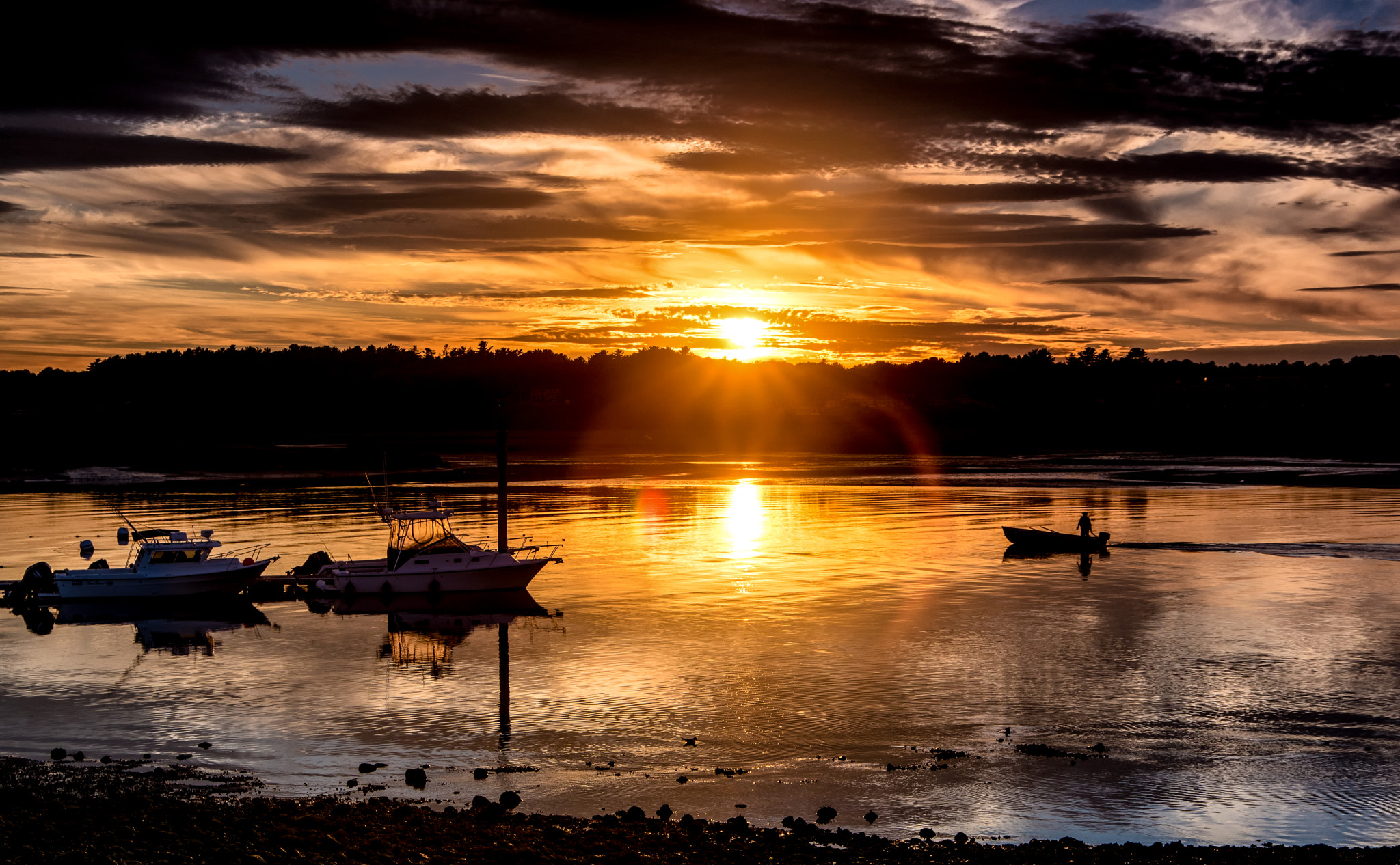 Pentax K-3 sample photo. Wells harbor sunset photography