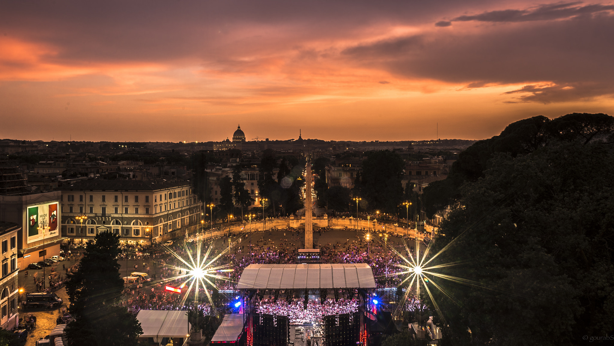 Nikon D610 + Nikon AF Nikkor 24mm F2.8D sample photo. Sunset over rome photography