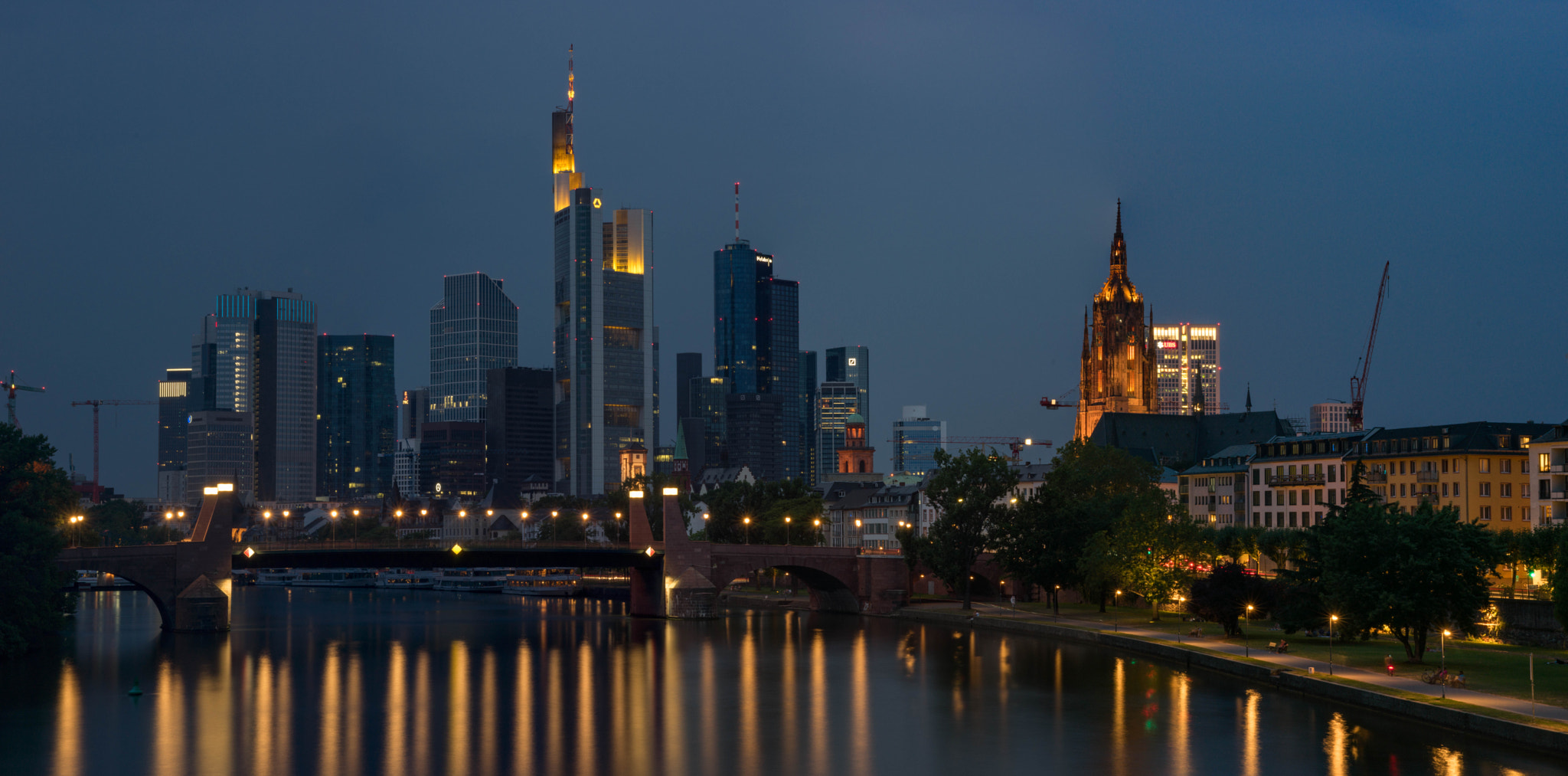 Pentax K-3 sample photo. Frankfurt skyline photography