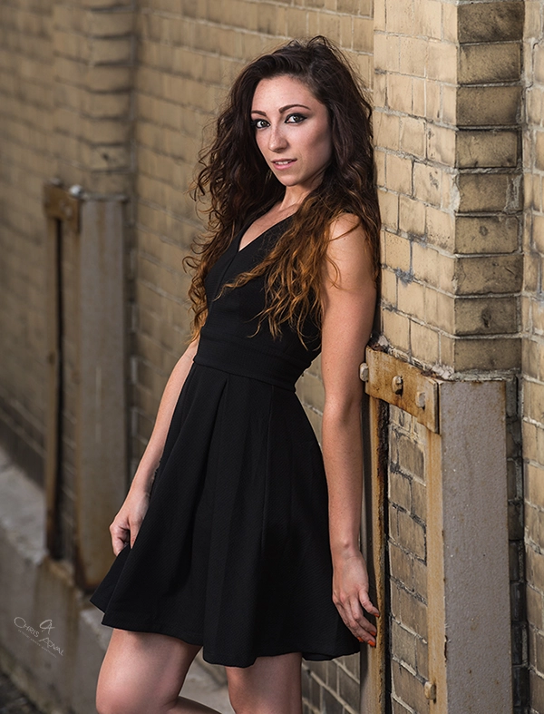 Canon EOS 6D + Tamron SP AF 70-200mm F2.8 Di LD (IF) MACRO sample photo. Black dress environmental w/ bailey photography