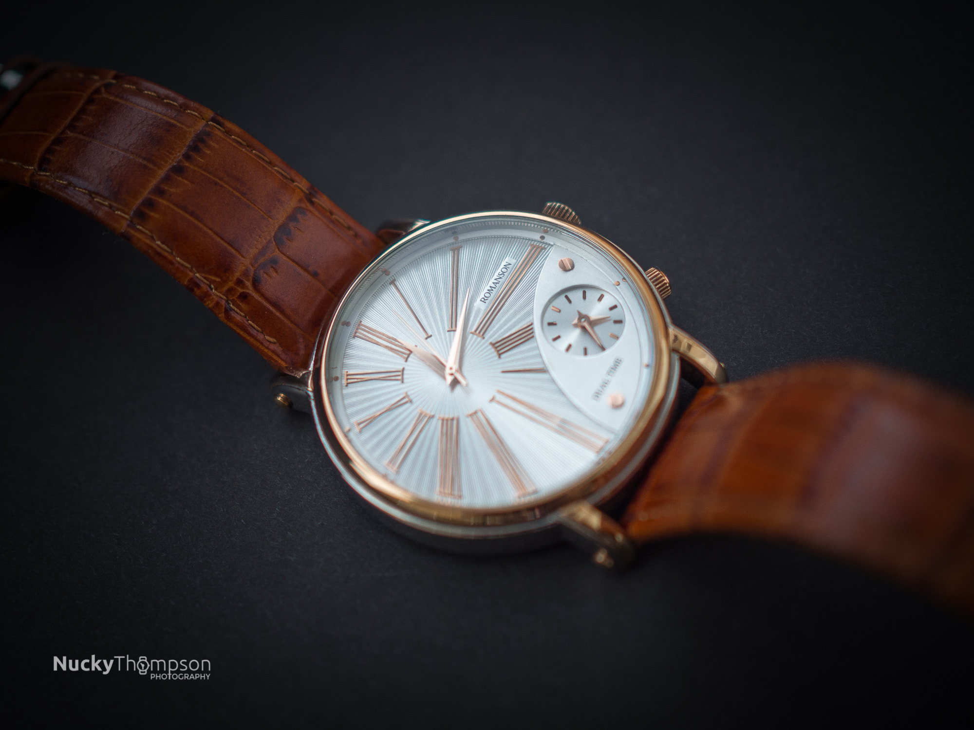 Olympus OM-D E-M10 II + Olympus M.Zuiko Digital 25mm F1.8 sample photo. Romanson gold watch gmt photography