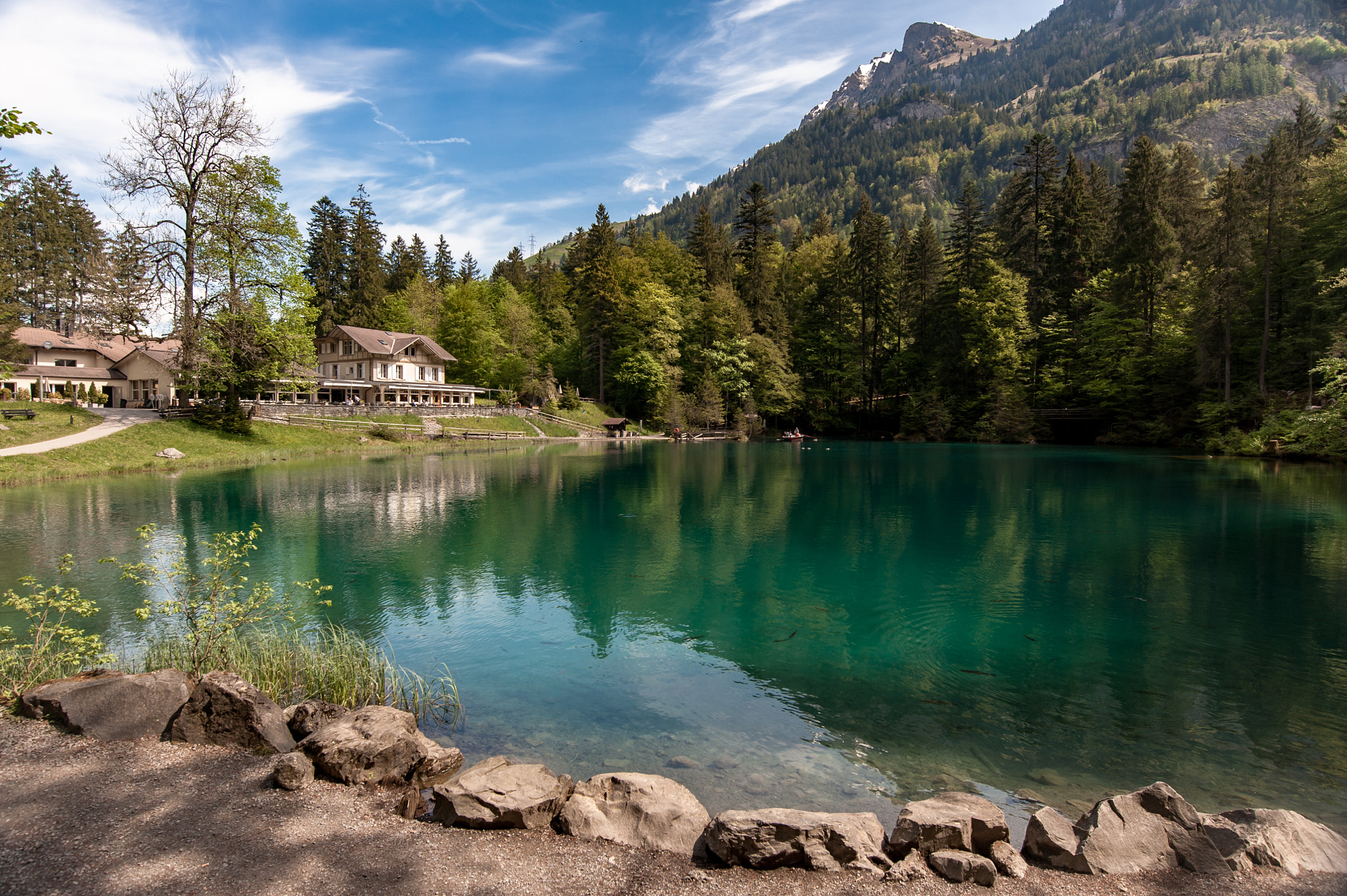 Nikon AF-S Nikkor 18-35mm F3.5-4.5G ED sample photo. Blausee lake, kander valley photography