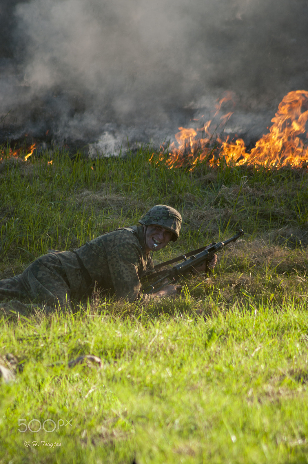 Pentax K20D + Tamron AF 70-300mm F4-5.6 Di LD Macro sample photo. Valga military history festival photography