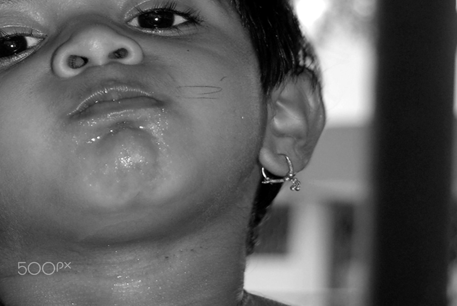 Nikon D3000 sample photo. Facial expression photography