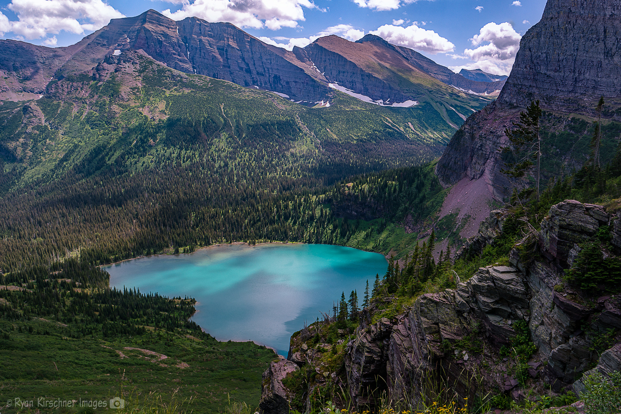 Samsung NX300 + Samsung NX 16-50mm F3.5-5.6 Power Zoom ED OIS sample photo. Grinnell lake in glacier national park  photography