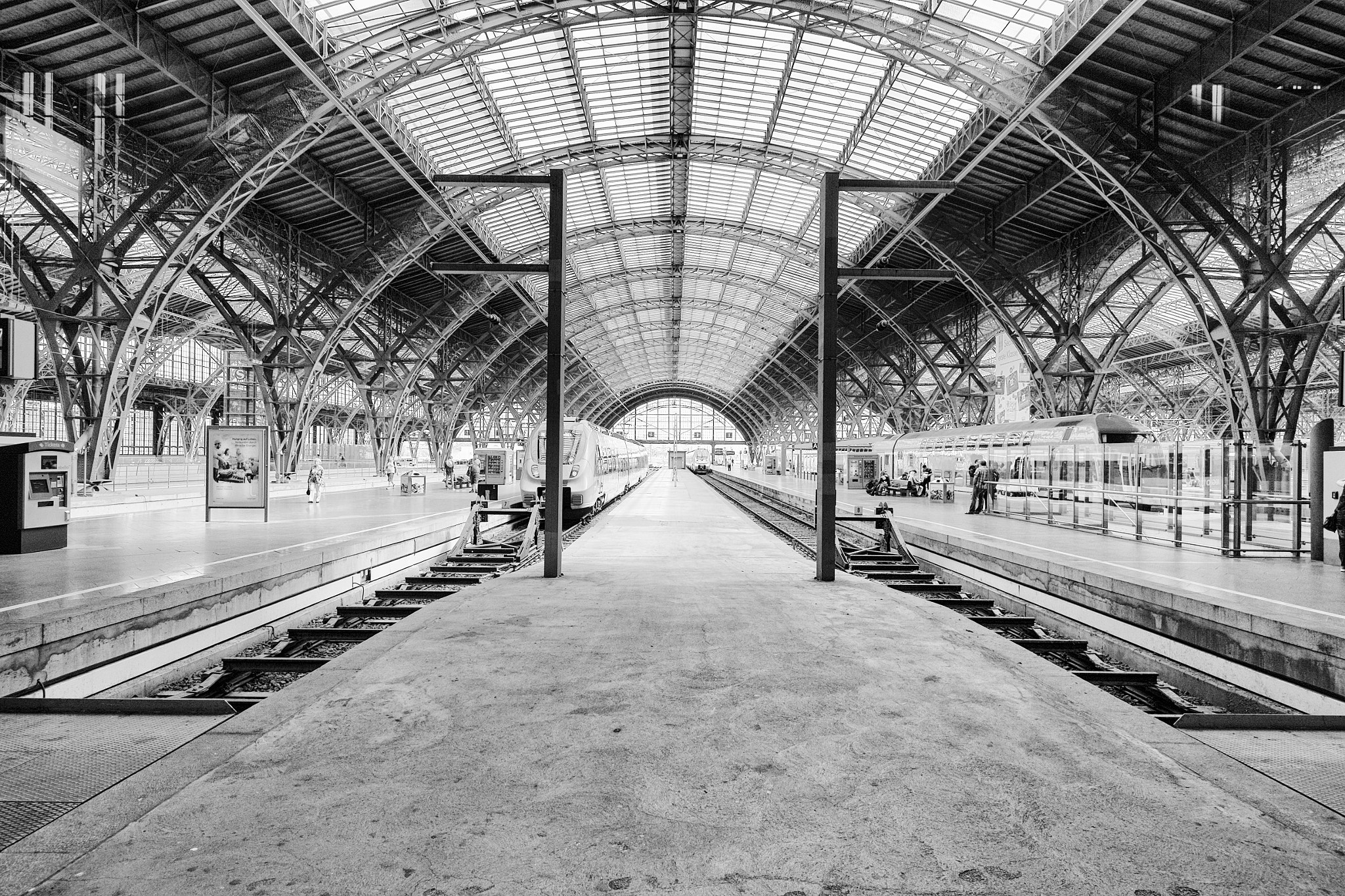 ZEISS Touit 12mm F2.8 sample photo. Leipzig station - hi key photography