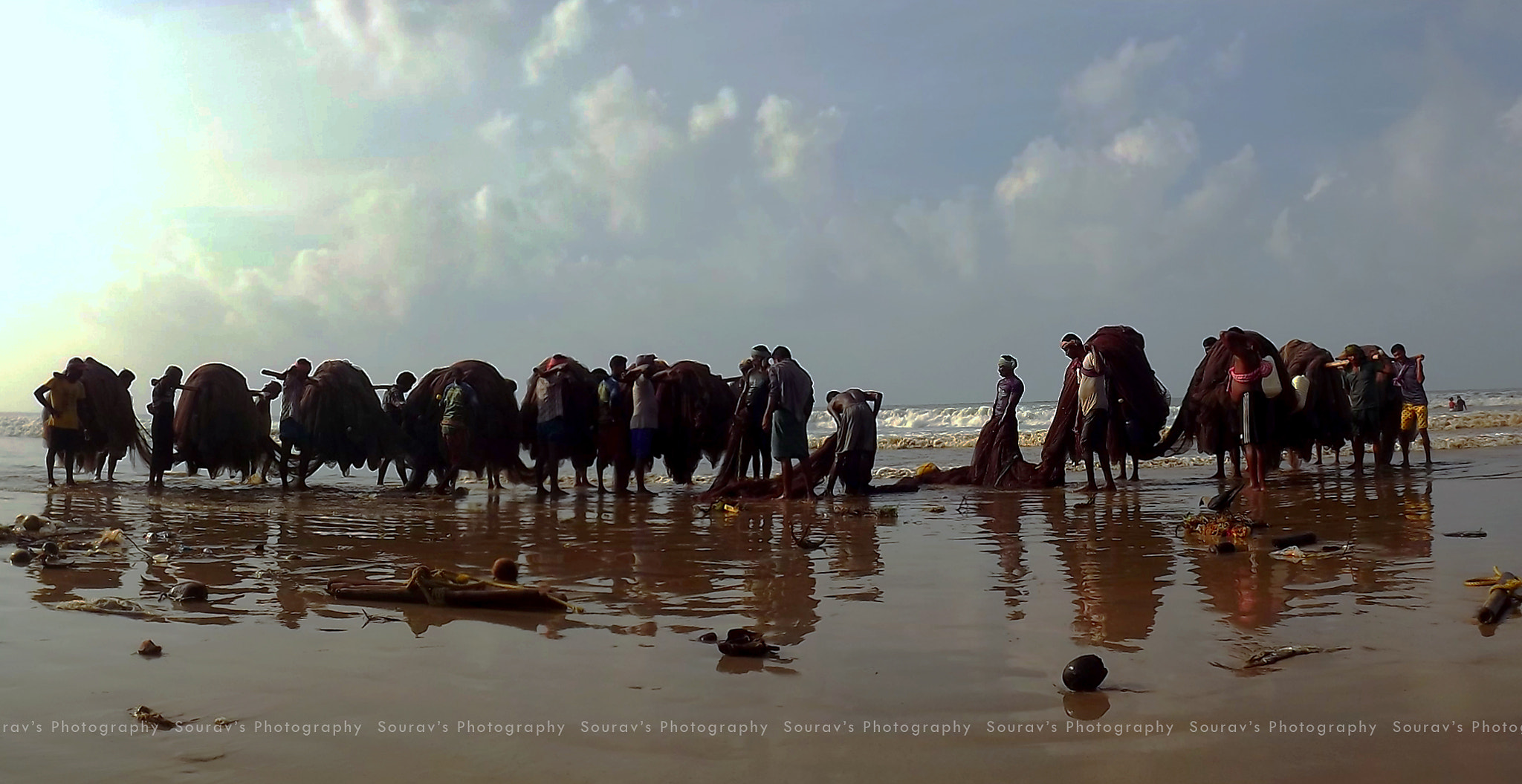 Fujifilm FinePix S3300 sample photo. Fishermen togather photography