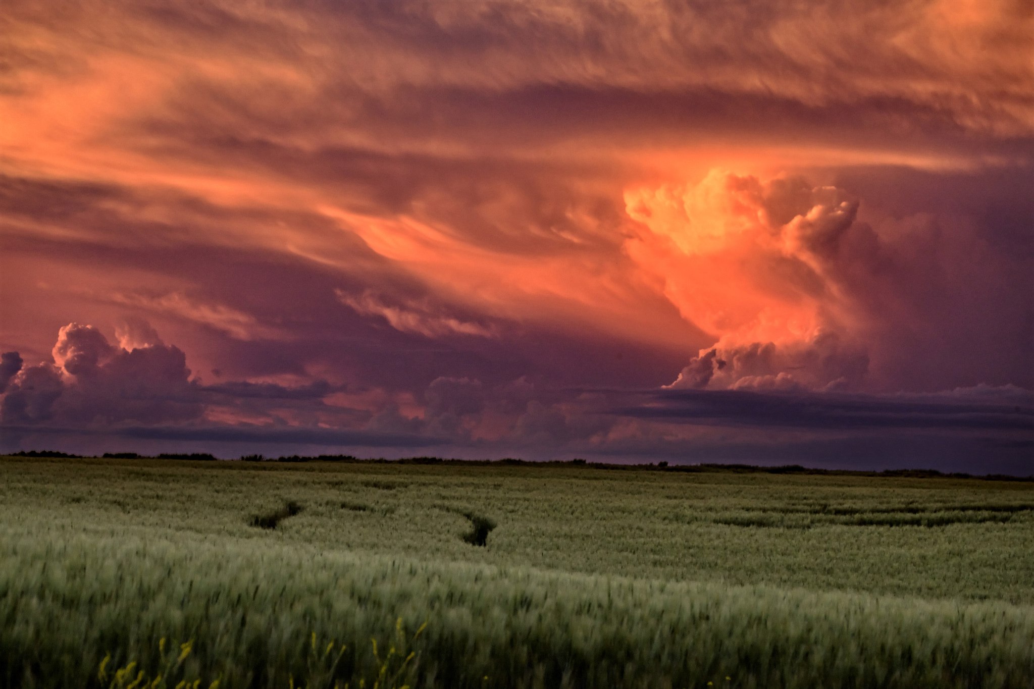 Canon EF 100-400mm F4.5-5.6L IS USM sample photo. Sunset thunderhead photography