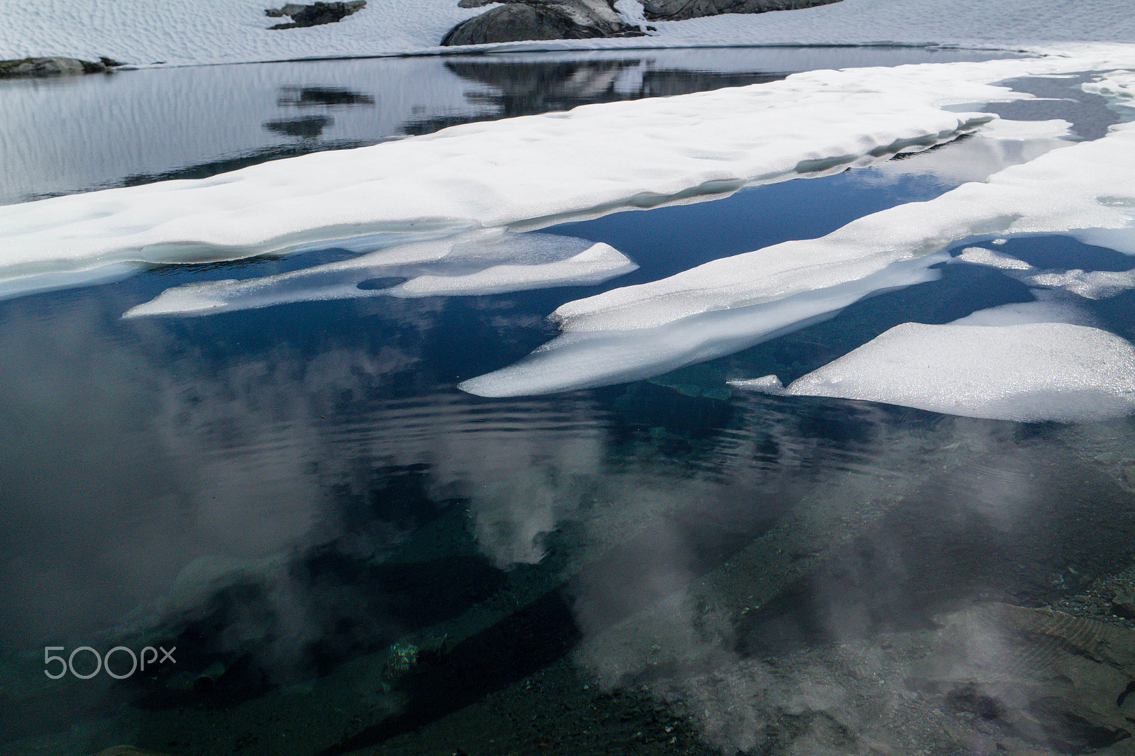 Samsung NX300M sample photo. Water and snow ii osa mountains photography