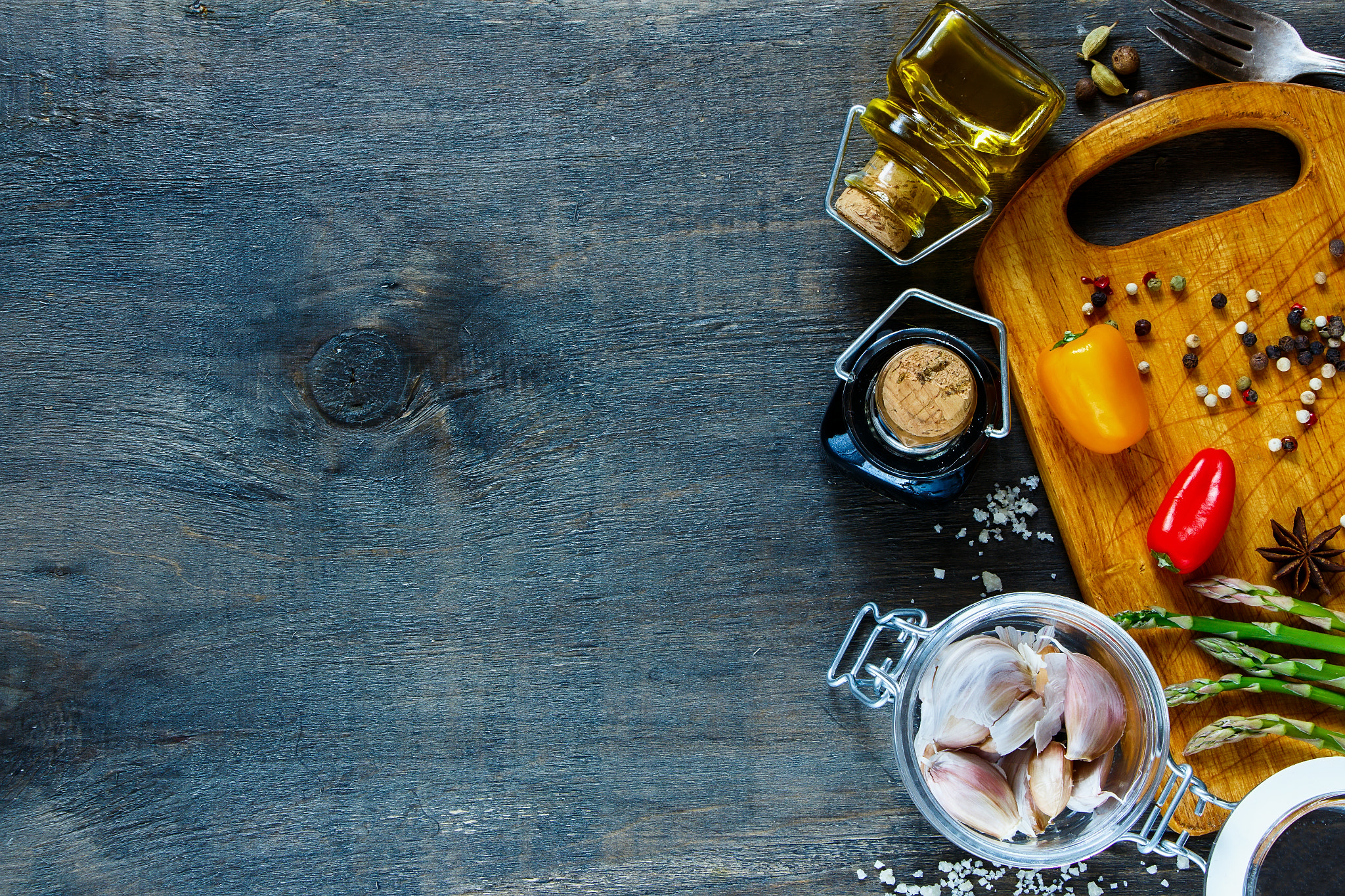 Cooking ingredients background