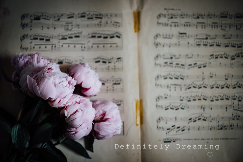 Sony a99 II + Sigma 30mm F1.4 EX DC HSM sample photo. Peonies & vintage music photography