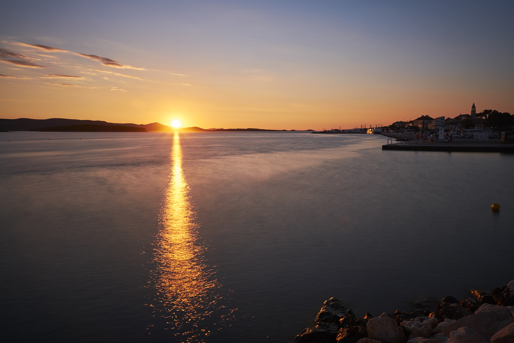 Fujifilm X-M1 + Fujifilm XF 18-55mm F2.8-4 R LM OIS sample photo. Biograd na moru sunset photography