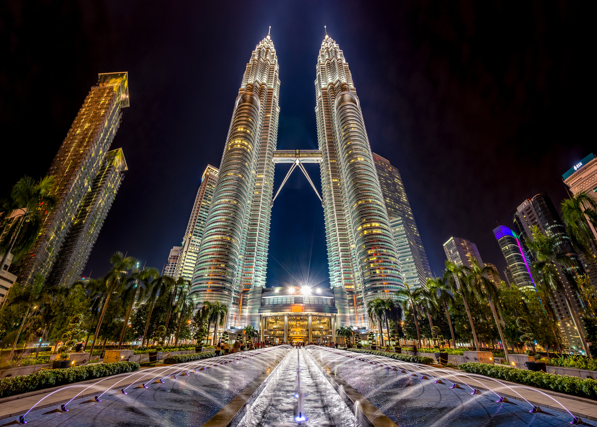 Samyang 12mm F2.8 ED AS NCS Fisheye sample photo. Petronas towers, kuala lumpur photography
