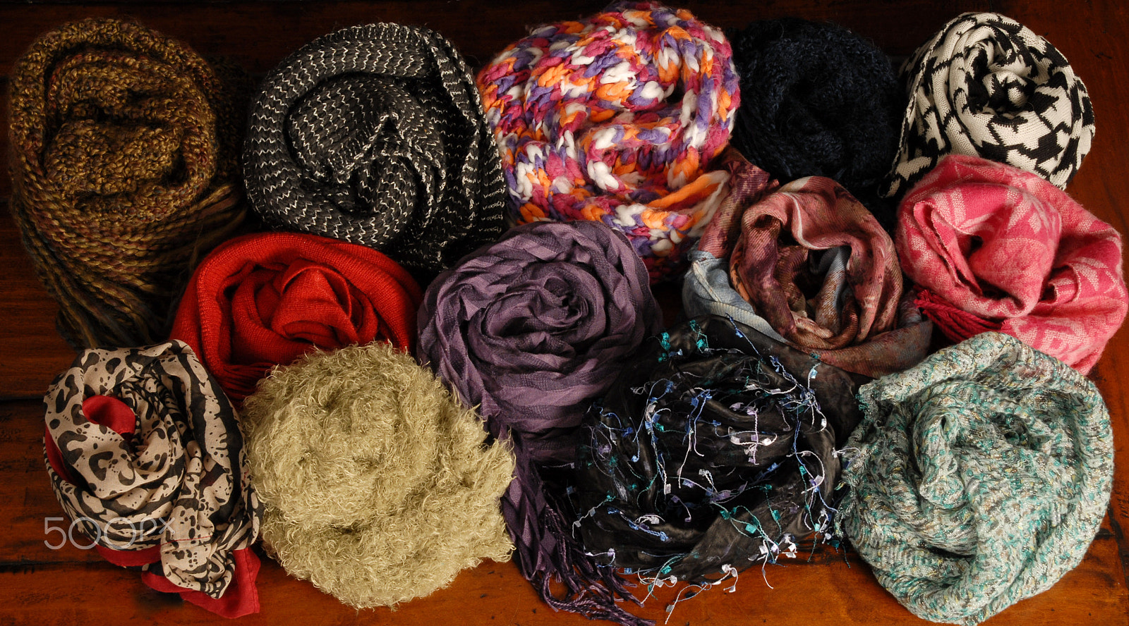 Nikon D200 sample photo. Multi-colored scarves photography