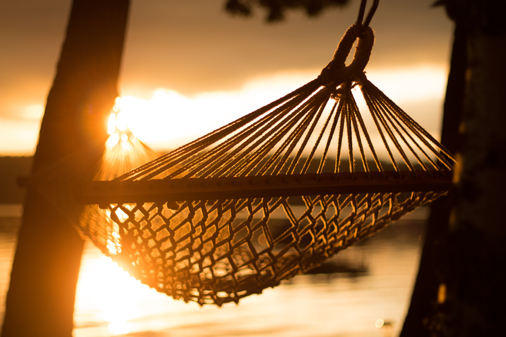 Canon EOS 700D (EOS Rebel T5i / EOS Kiss X7i) + Canon EF 50mm F1.8 II sample photo. Hammock at sunset photography