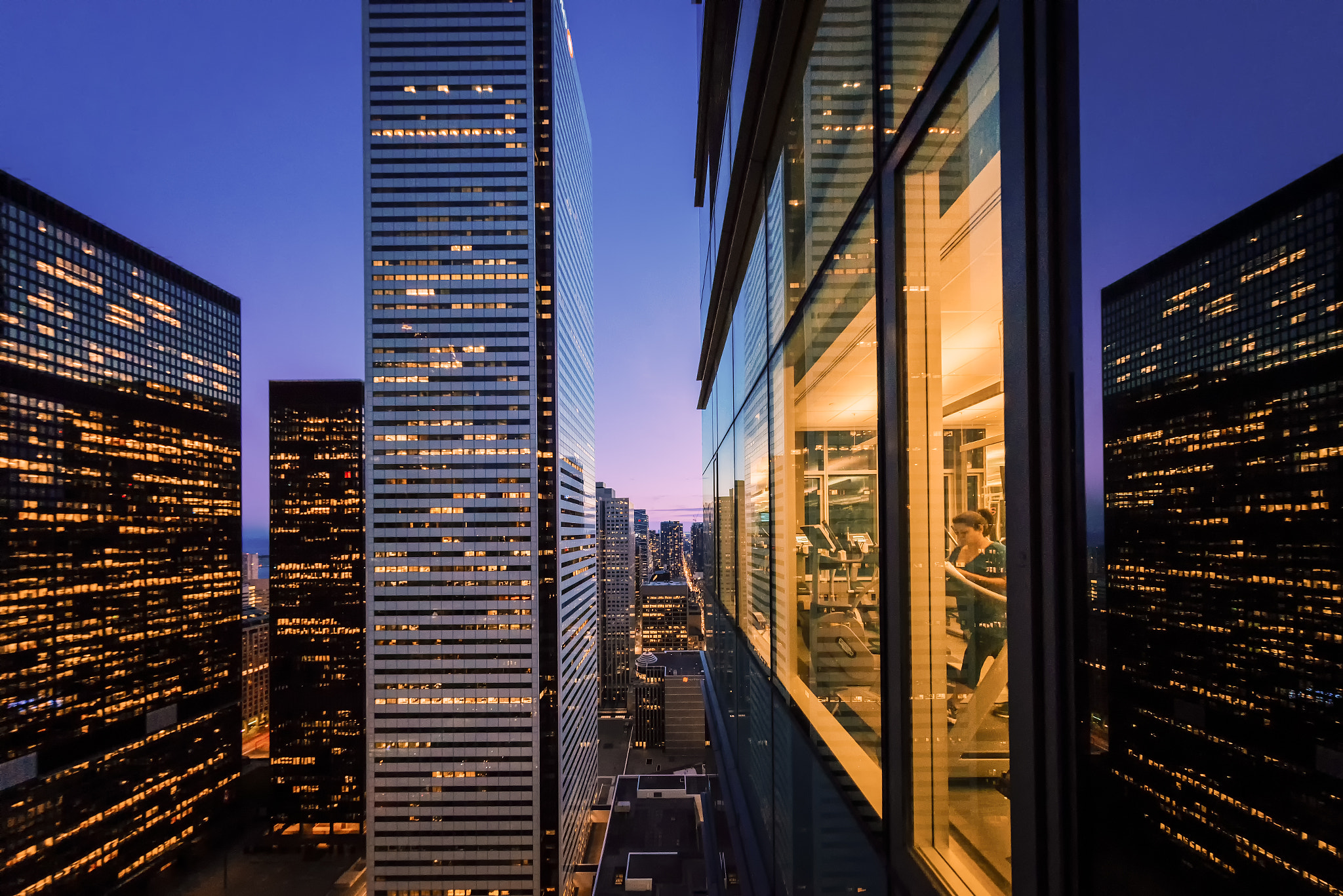 Samyang 12mm F2.8 ED AS NCS Fisheye sample photo. Toronto at blue hour photography