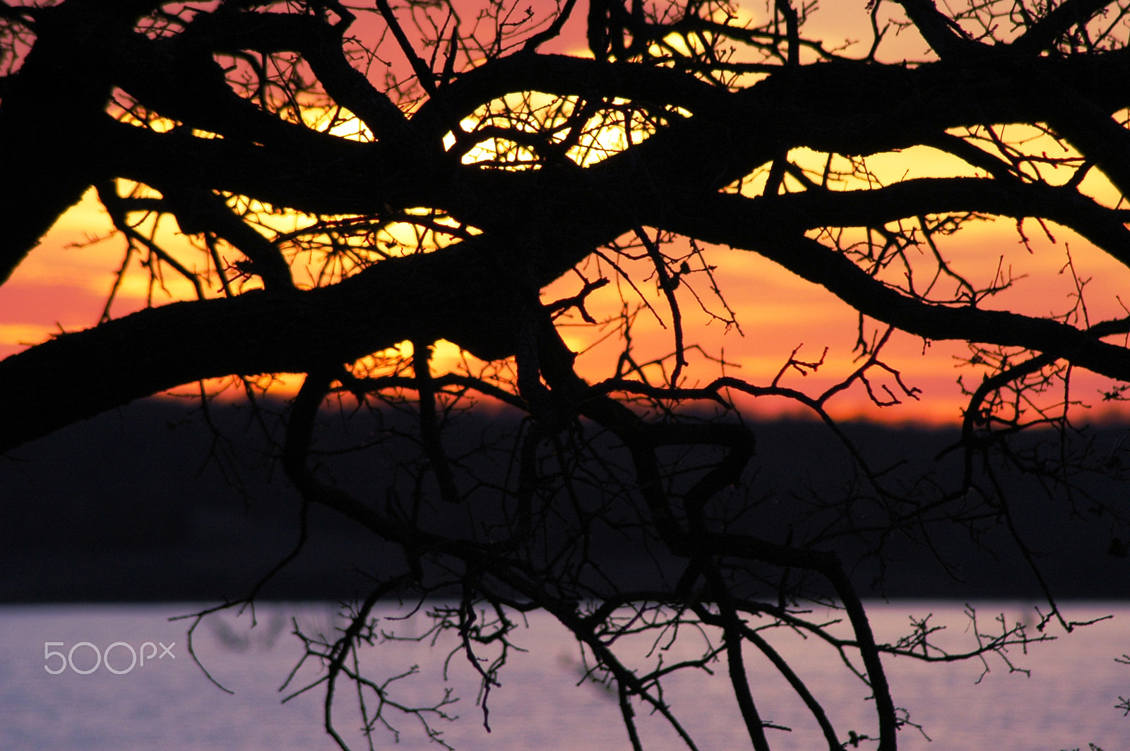 Nikon AF Nikkor 70-300mm F4-5.6G sample photo. Sunset lake photography