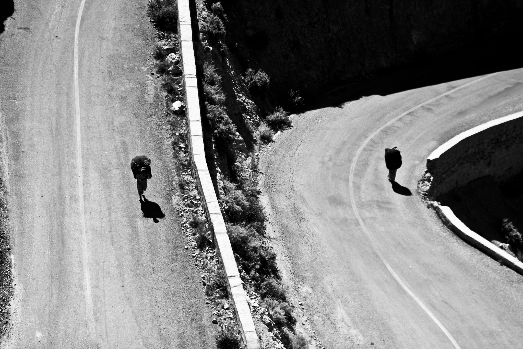 Canon EF 90-300mm F4.5-5.6 sample photo. Women on the road photography
