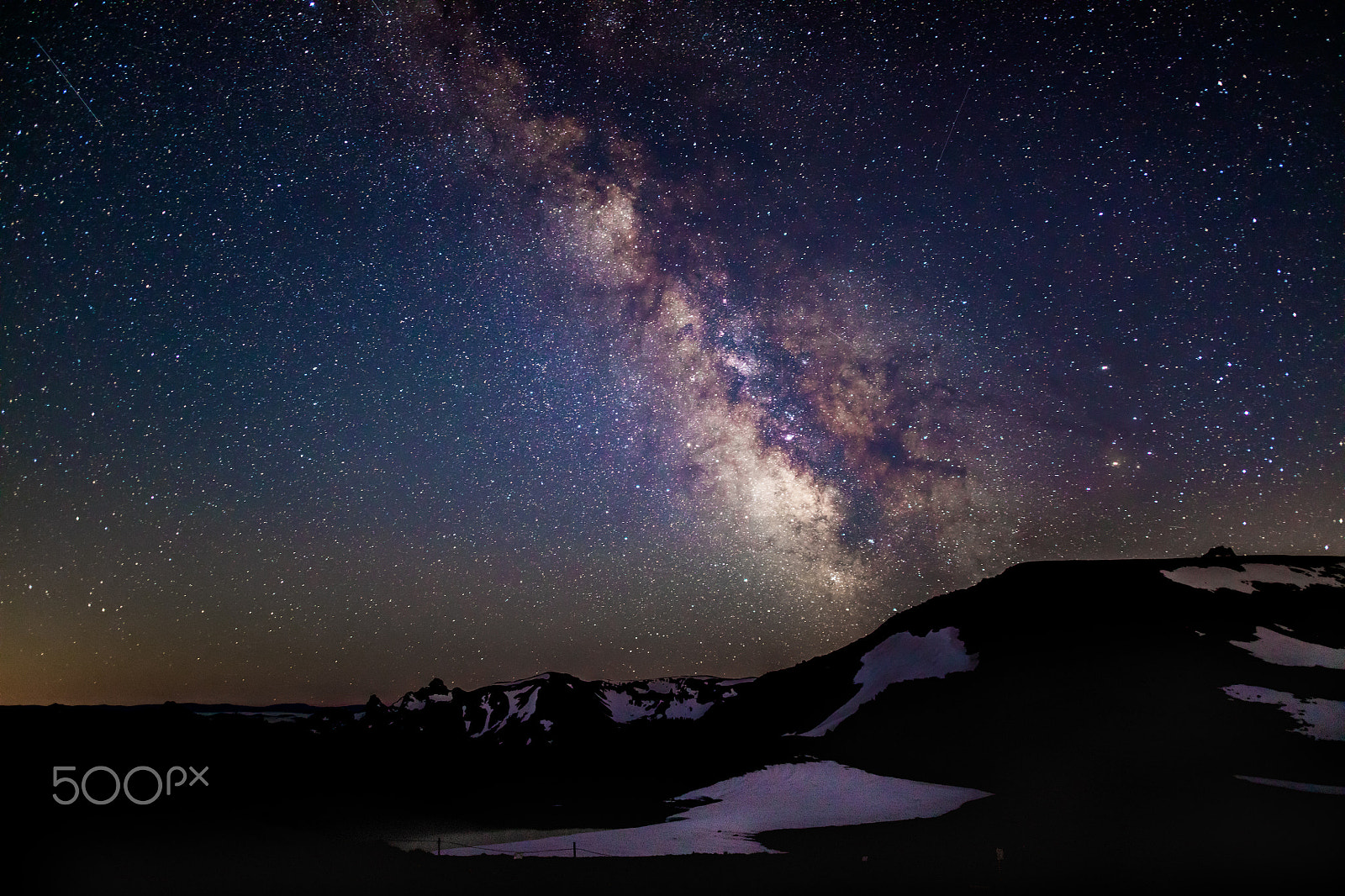 Sigma 20mm F1.4 DG HSM Art sample photo. Rainier under milky way photography