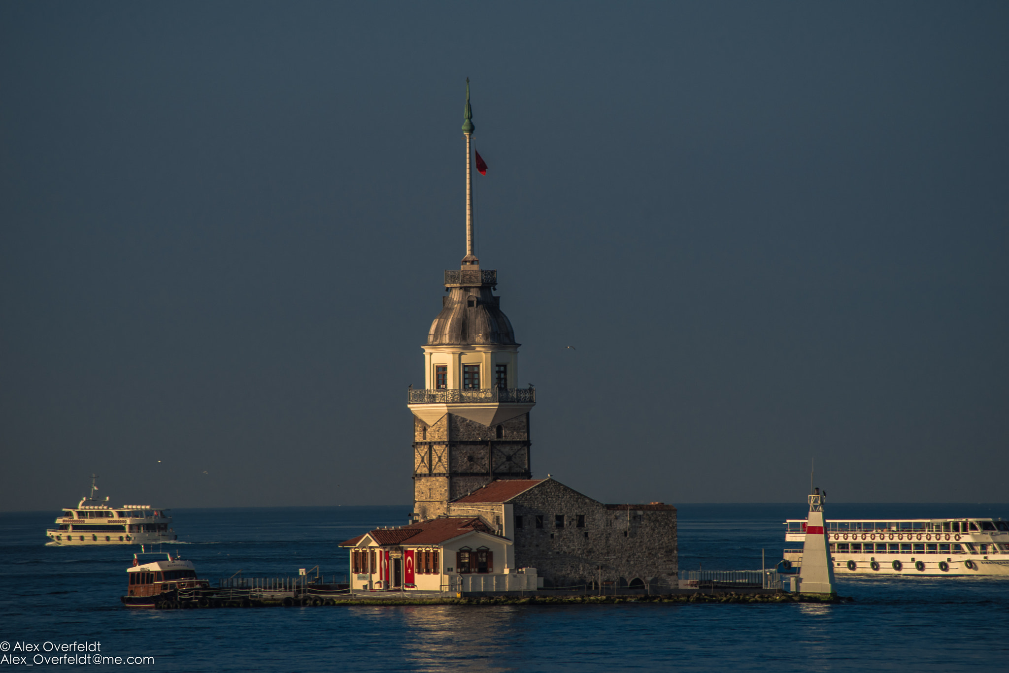 Tamron AF 70-300mm F4-5.6 Di LD Macro sample photo. View on maiden tower when sailing towards the old city of istanbul photography