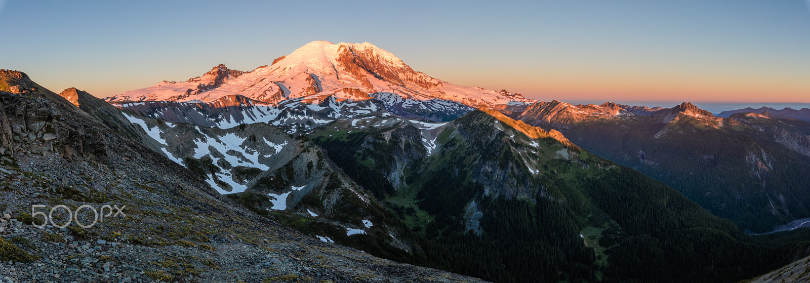 Canon EOS 5DS R + Canon EF 300mm f/2.8L sample photo. Sunrise on mt. rainier photography