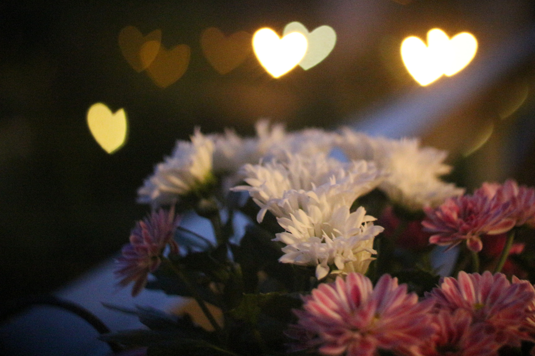 Canon EOS M + Canon EF 50mm F1.8 STM sample photo. Custom bokeh hearts photography